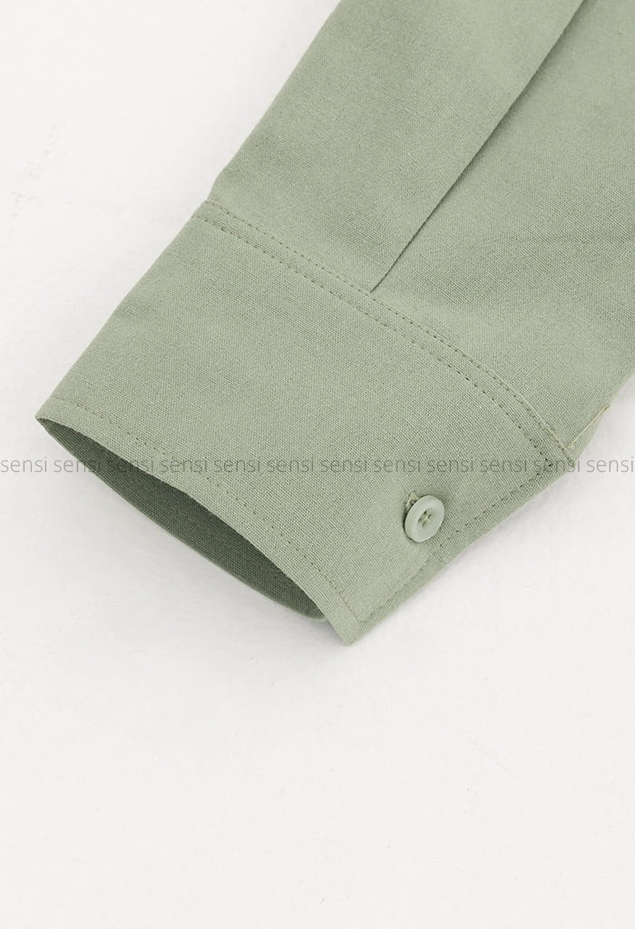 شومیز لینن بغل چاک کد1005239